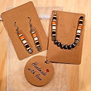 Handmade Philadelphia Flyers earrings